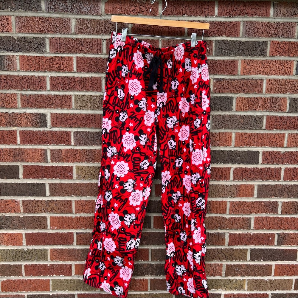 Disney Red and Black Minnie Mouse Graphic Print Pajama Pants